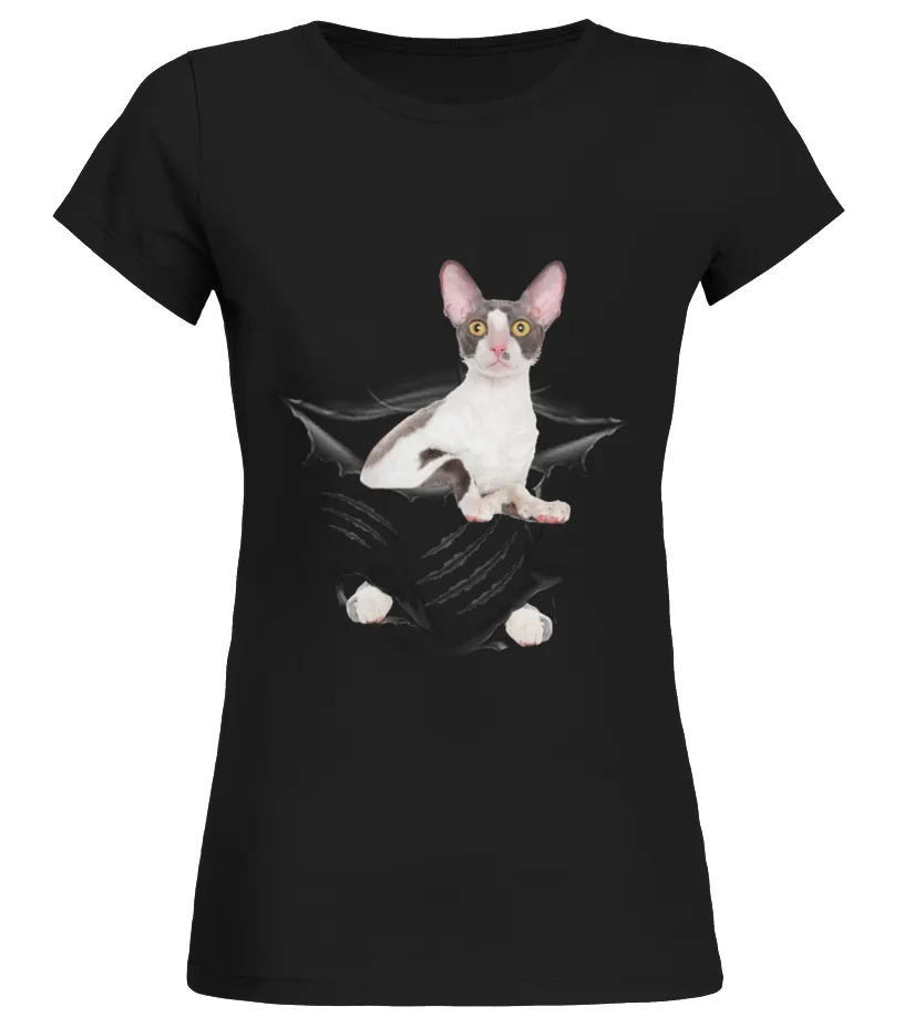 Cornish Rex Scratch Camiseta cuello redondo Mujer